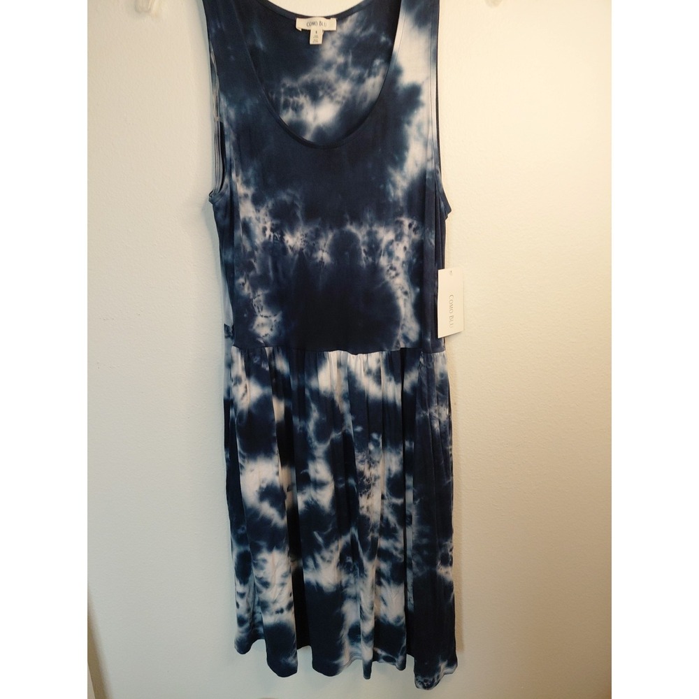 Como Blu Tie-dye Tie Dye Dress Swimsuit CoverUp Size S  NWT Boho Campcore Party